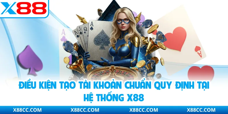 Điều kiện tạo tài khoản chuẩn quy định tại hệ thống X88