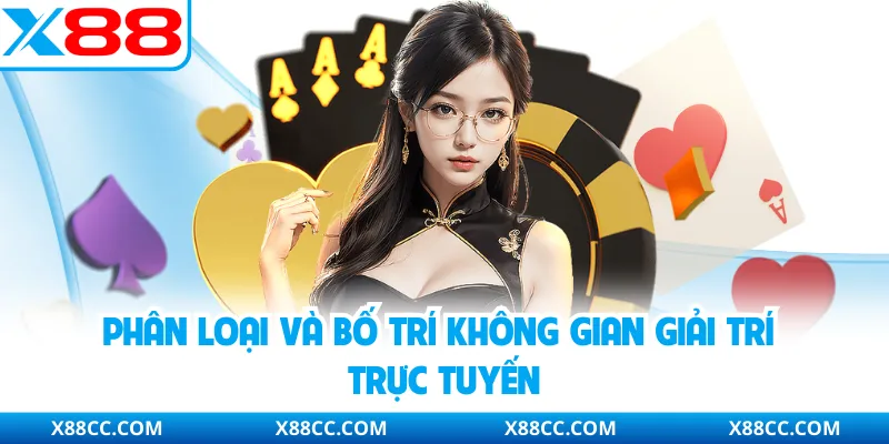 Phân loại và bố trí không gian giải trí trực tuyến